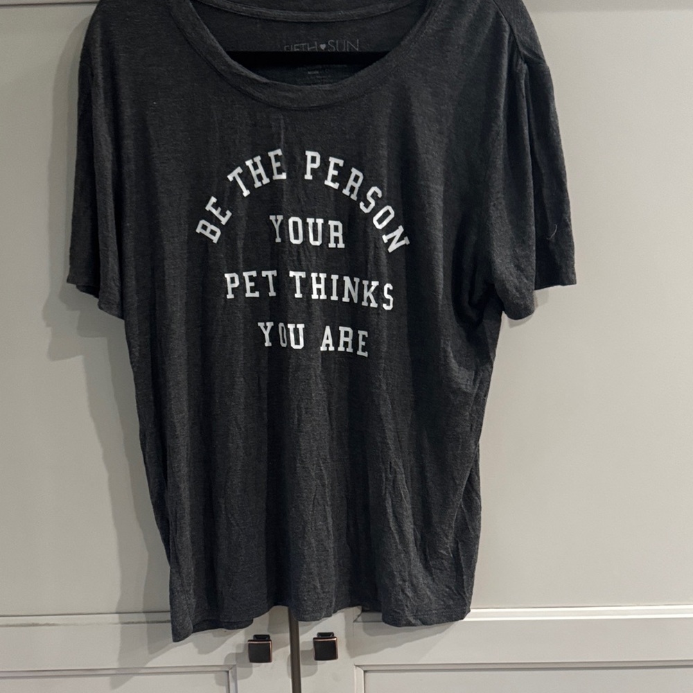 Fifth Sun Charcoal Tee with Subtle White Logo